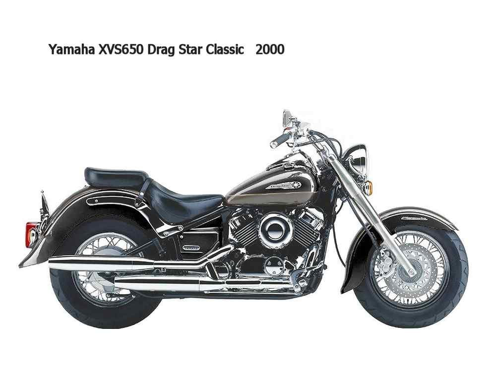 Yamaha XVS650 DragStarClassic 2000 motorbike A4 Photo Print