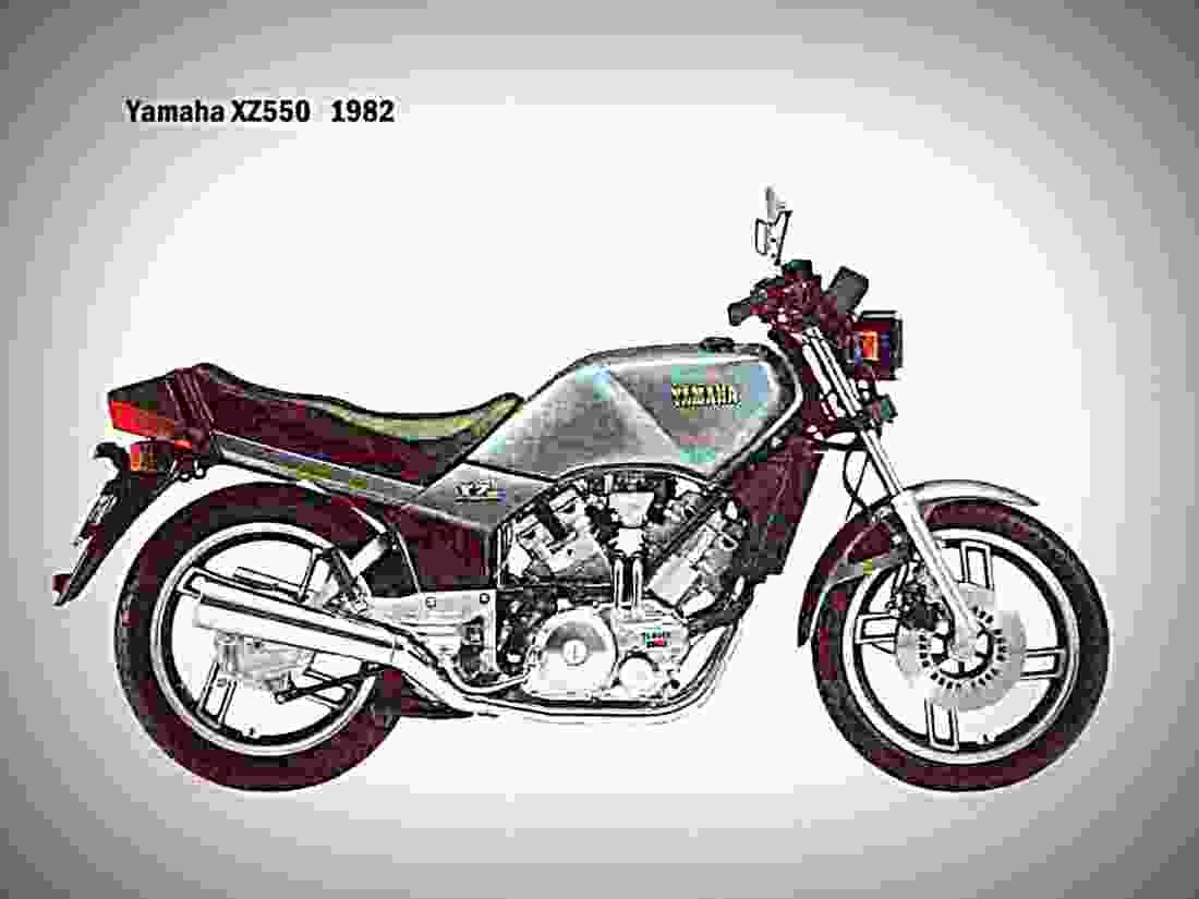 Yamaha XZ 550 1982 4 motorbike A4 Photo Print
