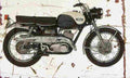 Yamaha YDS3C 1965 Aged Vintage A4 Photo Print