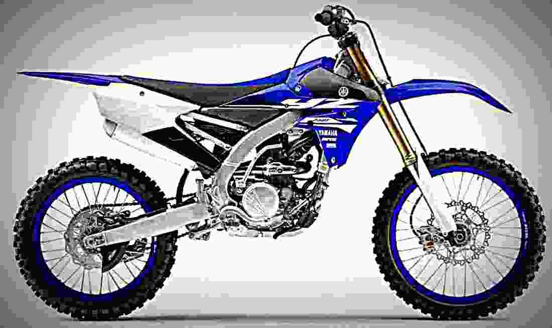 Yamaha YZ250F 2018 4 motorbike A4 Photo Print