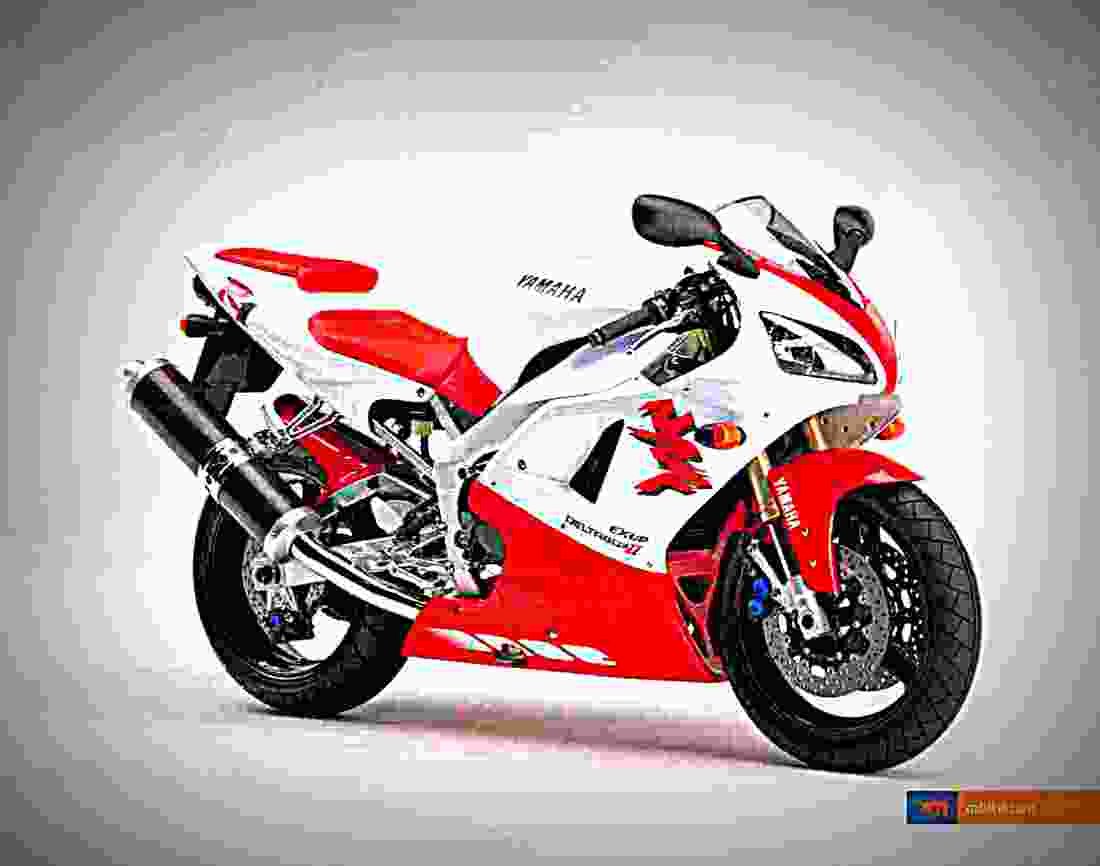 Yamaha YZF R1 1999 2 motorbike A4 Photo Print