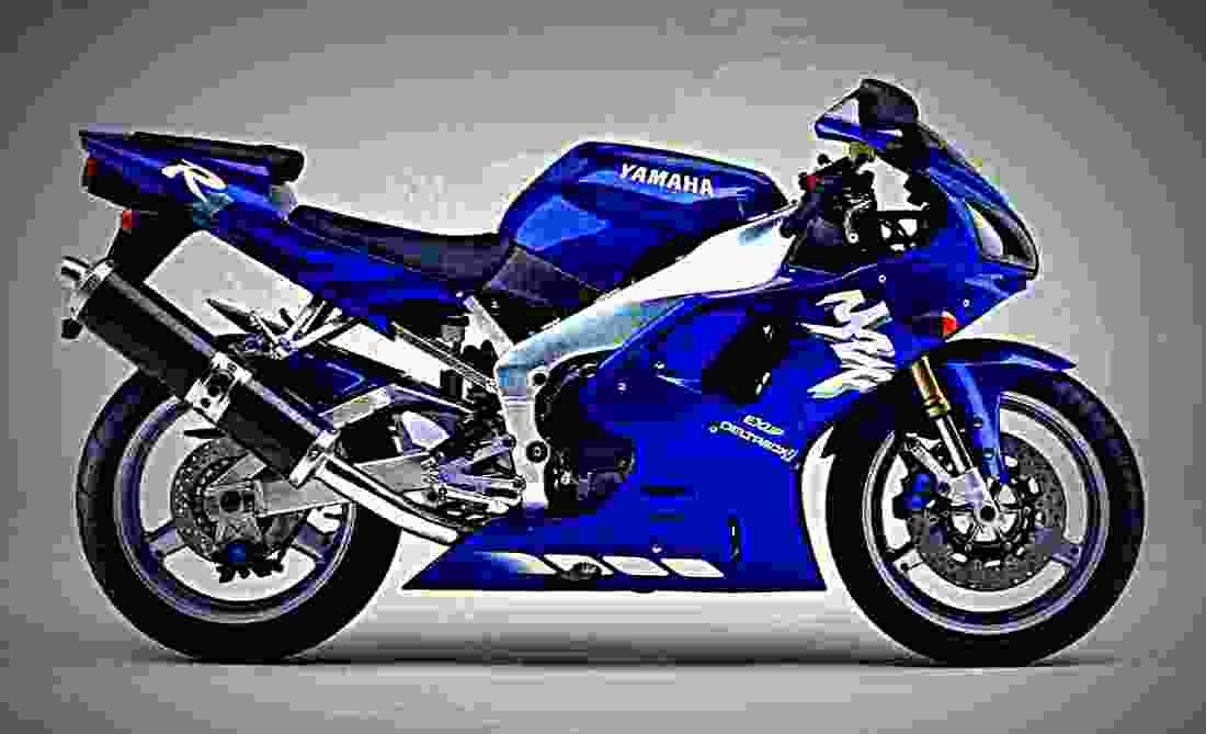 Yamaha YZF R1 1999 3 motorbike A4 Photo Print