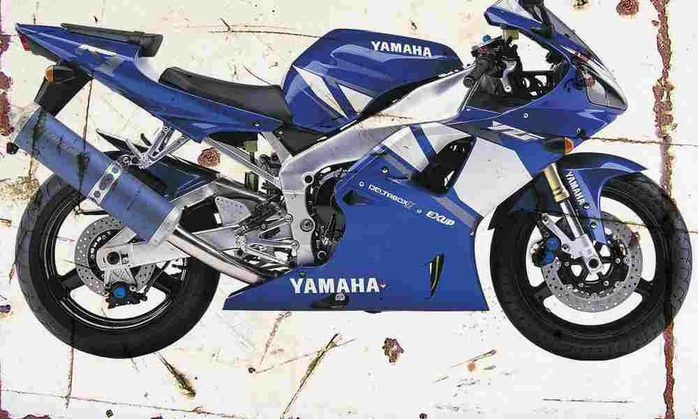 Yamaha YZF R1 2000 Aged Vintage A4 Photo Print
