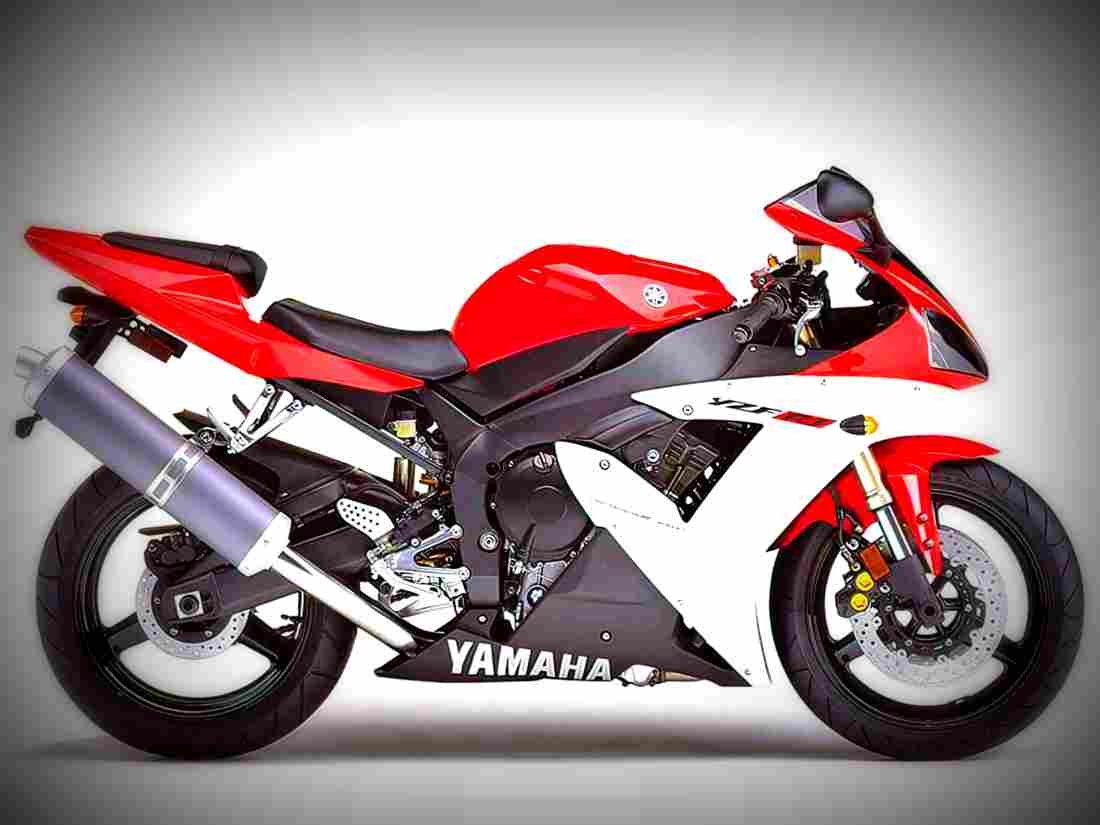 Yamaha YZF R1 2002 4 motorbike A4 Photo Print