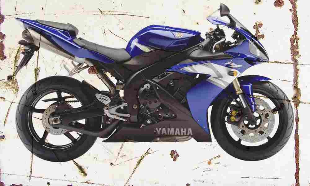 Yamaha YZF R1 2004 Aged Vintage A4 Photo Print