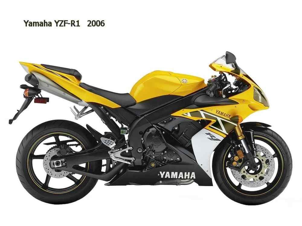 Yamaha YZF R1 2006 motorbike A4 Photo Print
