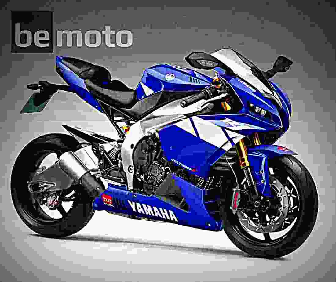 Yamaha YZF R1 2018 4 motorbike A4 Photo Print