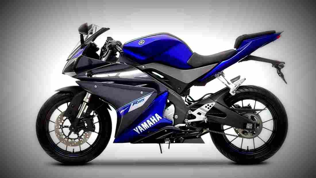 Yamaha YZF R125 125 3 motorbike A4 Photo Print