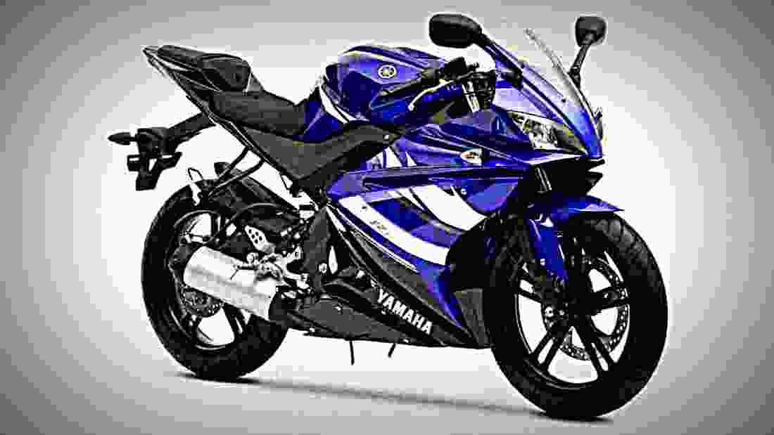 Yamaha YZF R125 125 4 motorbike A4 Photo Print