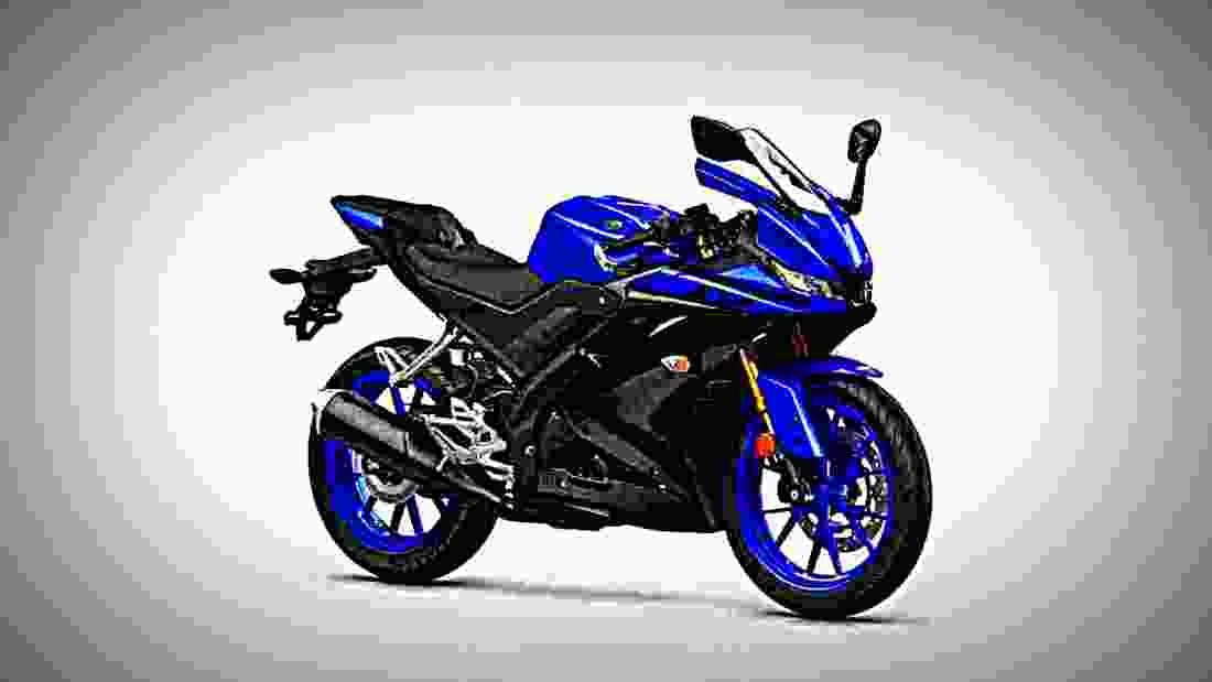 Yamaha YZF R125 2019 3 motorbike A4 Photo Print