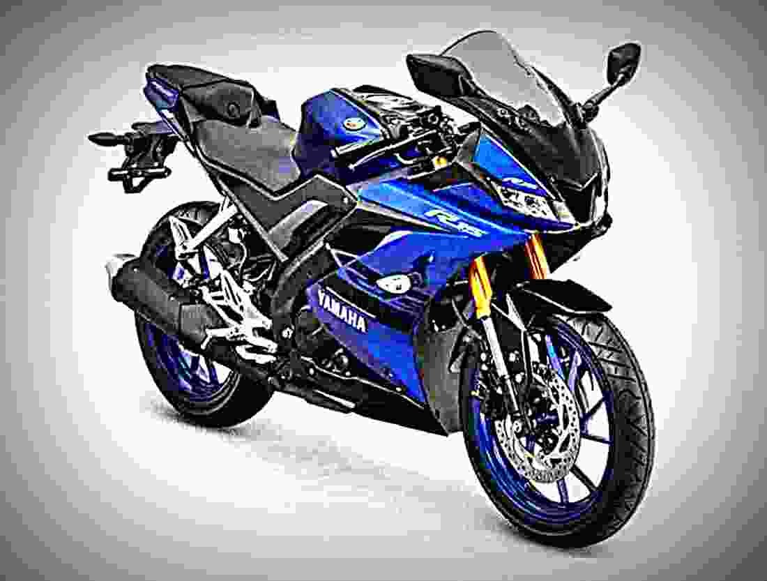 Yamaha YZF R15 2018 2 motorbike A4 Photo Print