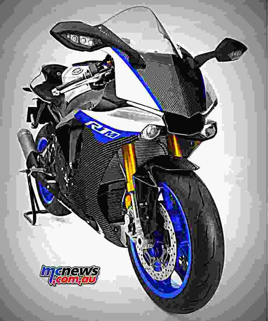 Yamaha YZF R1M 2018 4 motorbike A4 Photo Print