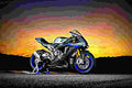Yamaha YZF R1M 2019 4 motorbike A4 Photo Print