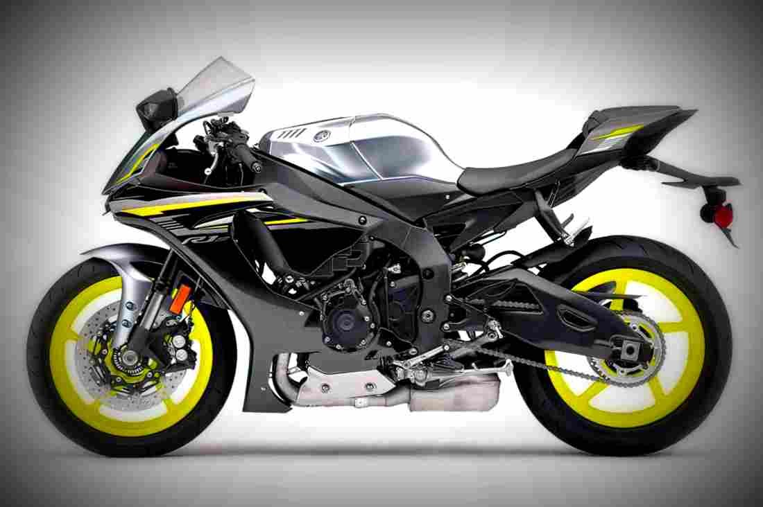 Yamaha YZF R1S 2018 4 motorbike A4 Photo Print