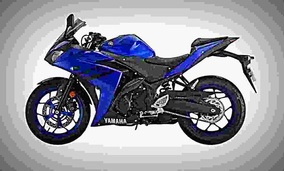Yamaha YZF R25 2018 3 motorbike A4 Photo Print