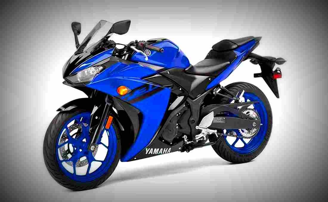 Yamaha YZF R3 2018 4 motorbike A4 Photo Print