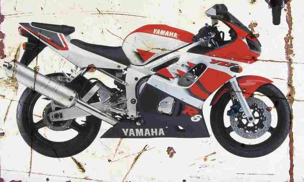 Yamaha YZF R6 1999 Aged Vintage A4 Photo Print
