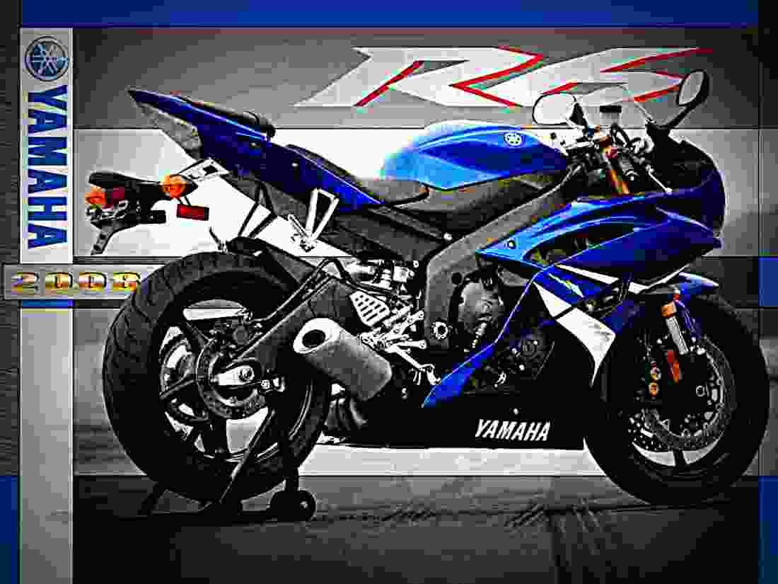 Yamaha YZF R6 2002 6 motorbike A4 Photo Print