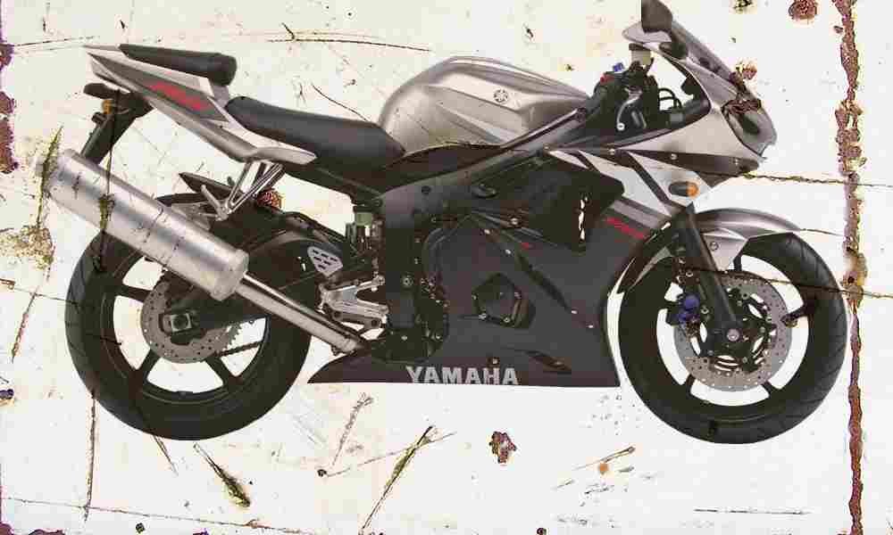 Yamaha YZF R6 2003 Aged Vintage A4 Photo Print