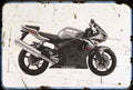 Yamaha YZF R6 2003 aged A4 Photo Print