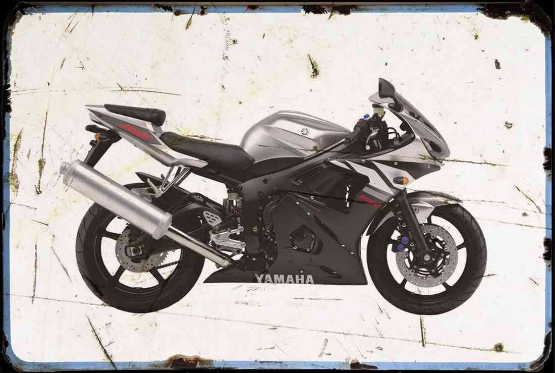 Yamaha YZF R6 2003 aged A4 Photo Print