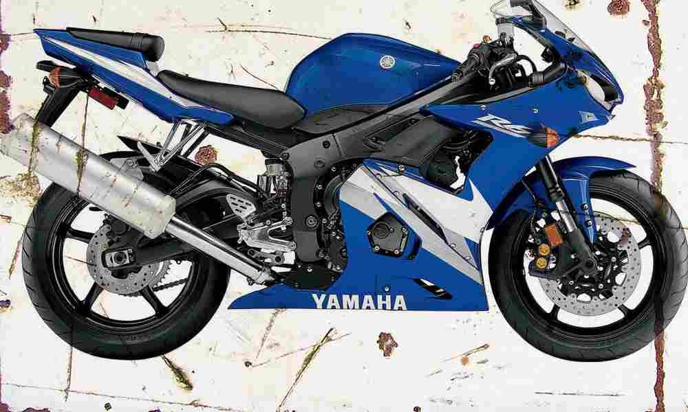 Yamaha YZF R6 2005 Aged Vintage A4 Photo Print