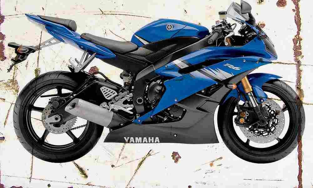Yamaha YZF R6 2006 Aged Vintage A4 Photo Print