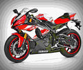 Yamaha YZF R6 2017 1 motorbike A4 Photo Print