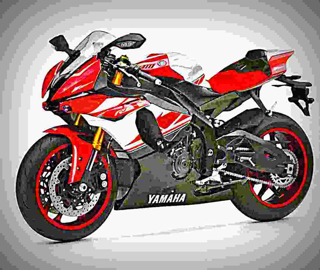 Yamaha YZF R6 2017 1 motorbike A4 Photo Print