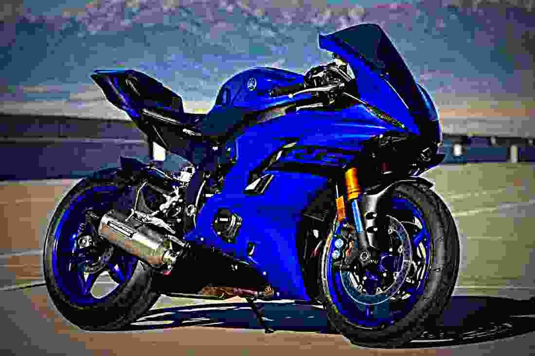 Yamaha YZF R6 2018 4 motorbike A4 Photo Print