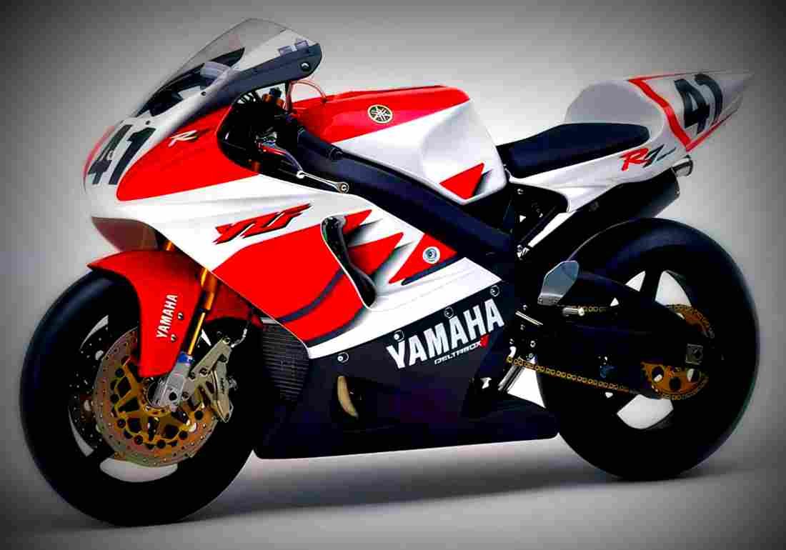 Yamaha YZF R7 1999 3 motorbike A4 Photo Print