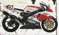 Yamaha YZF R7 OW02 1999 Aged Vintage A4 Photo Print