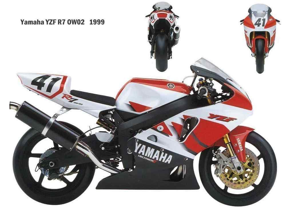 Yamaha YZF R7 OW02 1999 motorbike A4 Photo Print