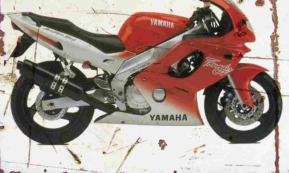 Yamaha YZF600R 1996 Aged Vintage A4 Photo Print