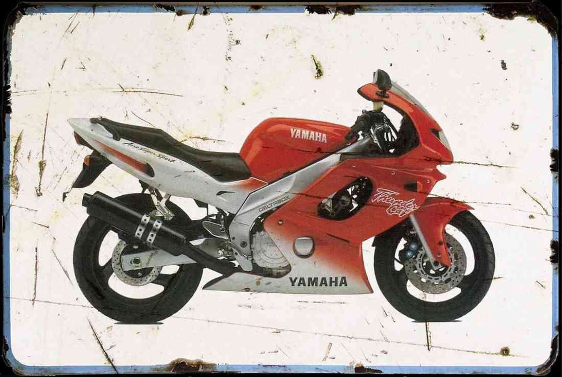 Yamaha YZF600R 1996 aged A4 Photo Print
