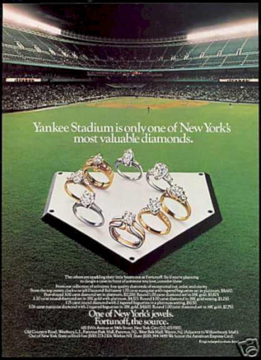 Yankee Diamonds Rings Vintage Retro Advert Ads A4 Photo Print