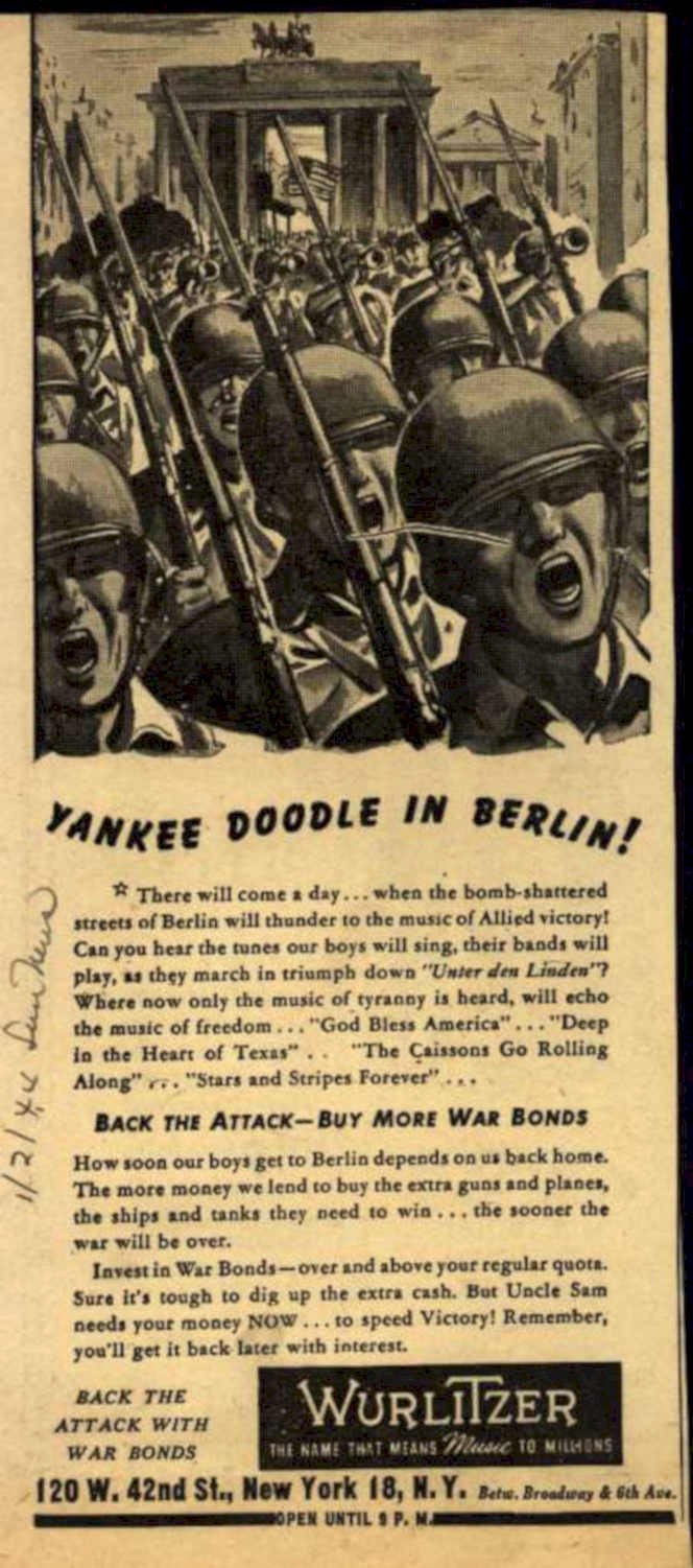 Yankee Doodle Berlin Vintage Retro Advert Ads A4 Photo Print