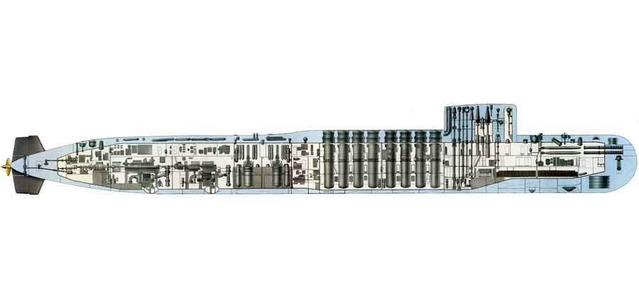 Yankee class submarine cutaway A4 Photo Print