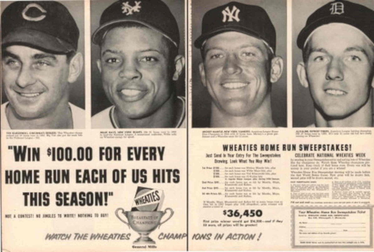 Yankees Home Run 1950s Vintage Retro Advert Poster