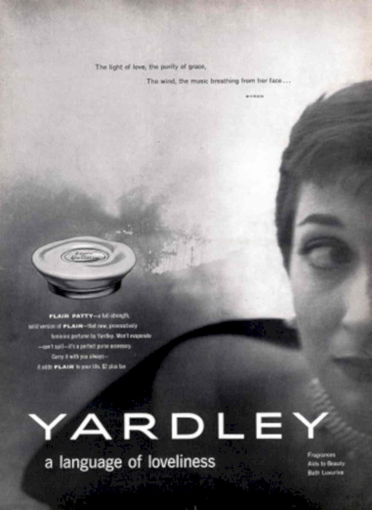Yardley Flair Patty 1950s Vintage Retro Advert Poster