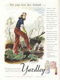 Yardley Garden Woman 1940s Vintage Retro Advert Poster