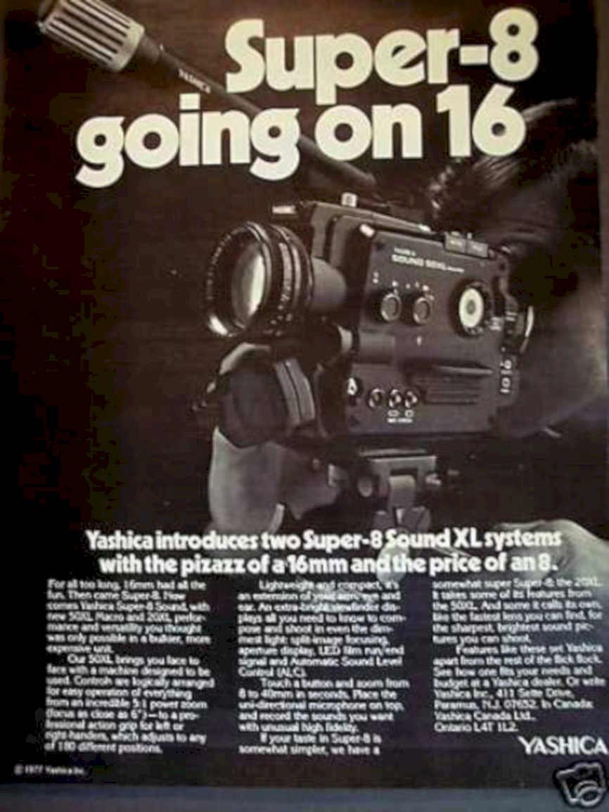 Yashica Super 8 Vintage Retro Advert Ads A4 Photo Print
