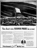 Yeast Flag Cannon 1940s Vintage Retro Advert Poster