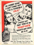 Yeast Vite Women 2 1950s Vintage Retro Advert Poster