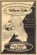 Yellow Cab Chicago 1 Vintage Retro Advert Ads A4 Photo Print