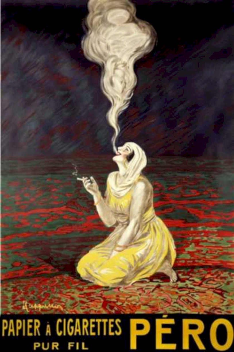 Yellow Cigarette Poster Vintage Retro Advert Ads A4 Photo Print