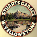 Yellow Garage Emblem Vintage Retro Advert Ads A4 Photo Print