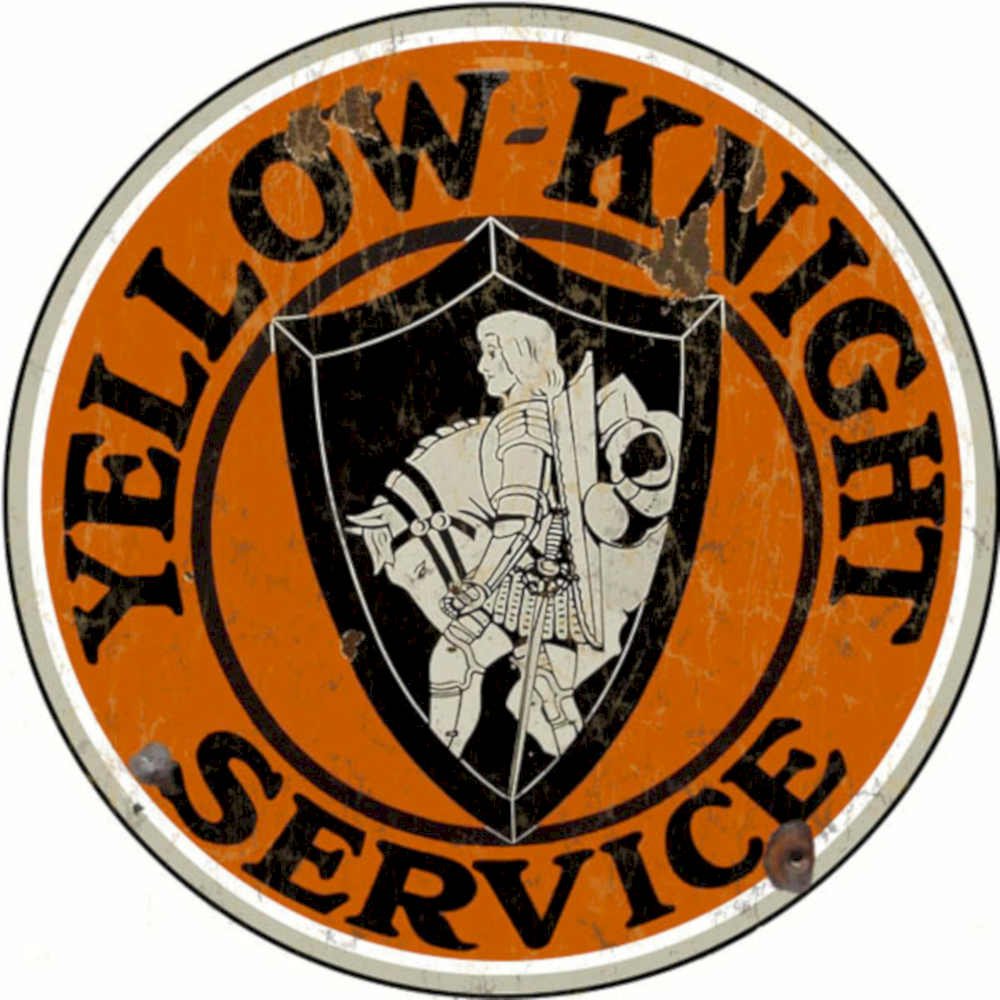 Yellow Knight Service 4 Vintage Retro Advert Ads A4 Photo Print