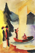 Yellow Sail August Macke Expressionism A4 Photo Print