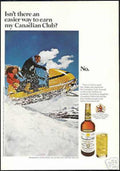 Yellow Snowmobile Winter Vintage Retro Advert Ads A4 Photo Print